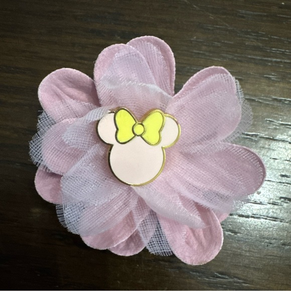 Disney Jewelry - Pink Disney Parks Minnie Mouse Flower Flair Pin Lapel